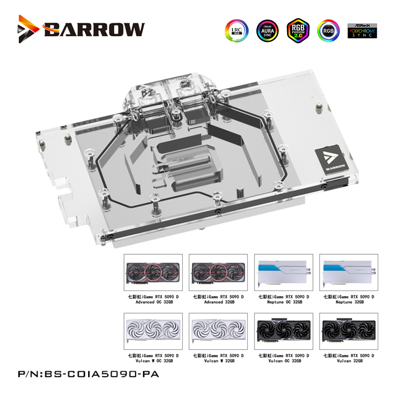 Rtx 5090 32Gb - Barrow GPU Water Block per scheda