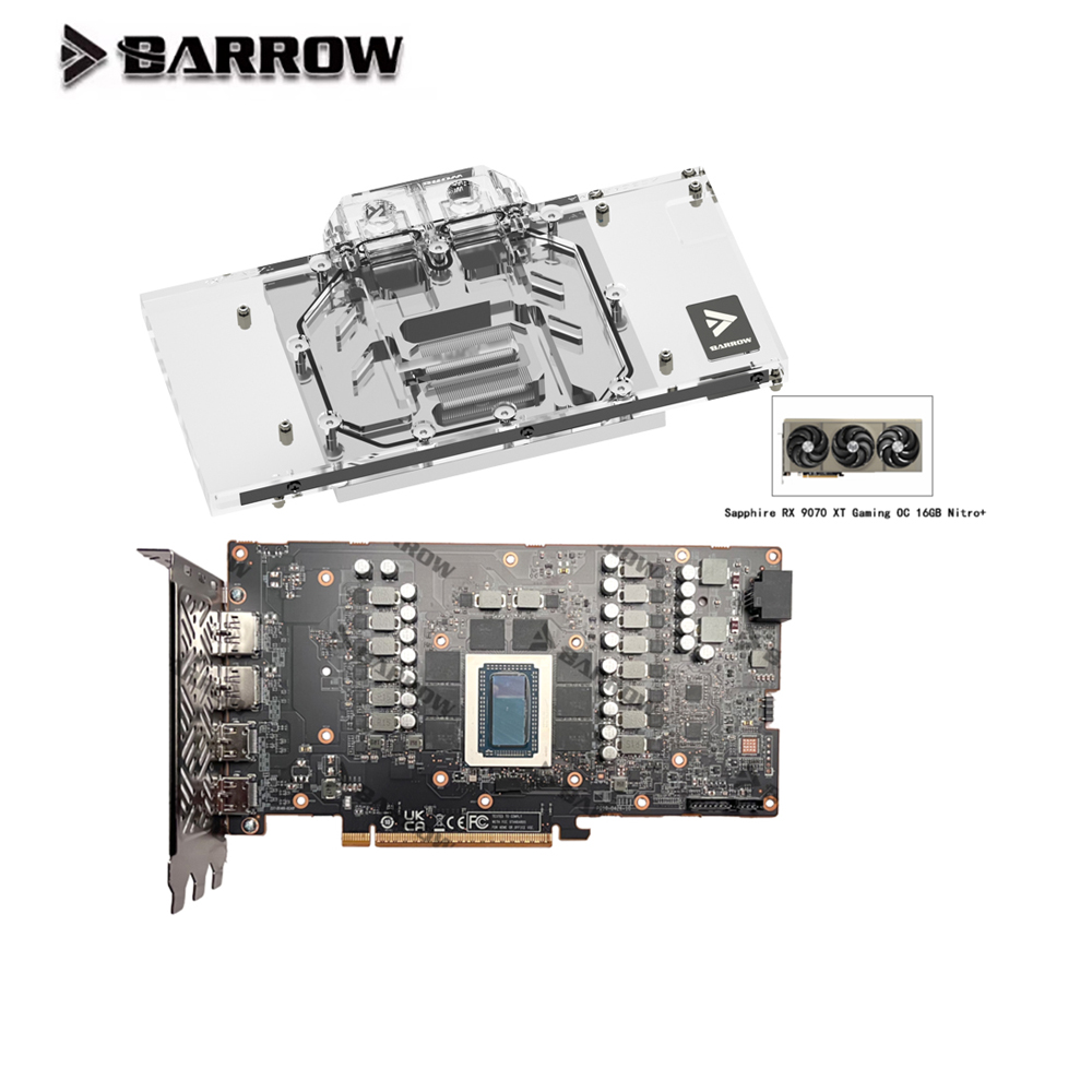 Rx 9070 Xt - Barrow GPU Water Block per Sapphire
